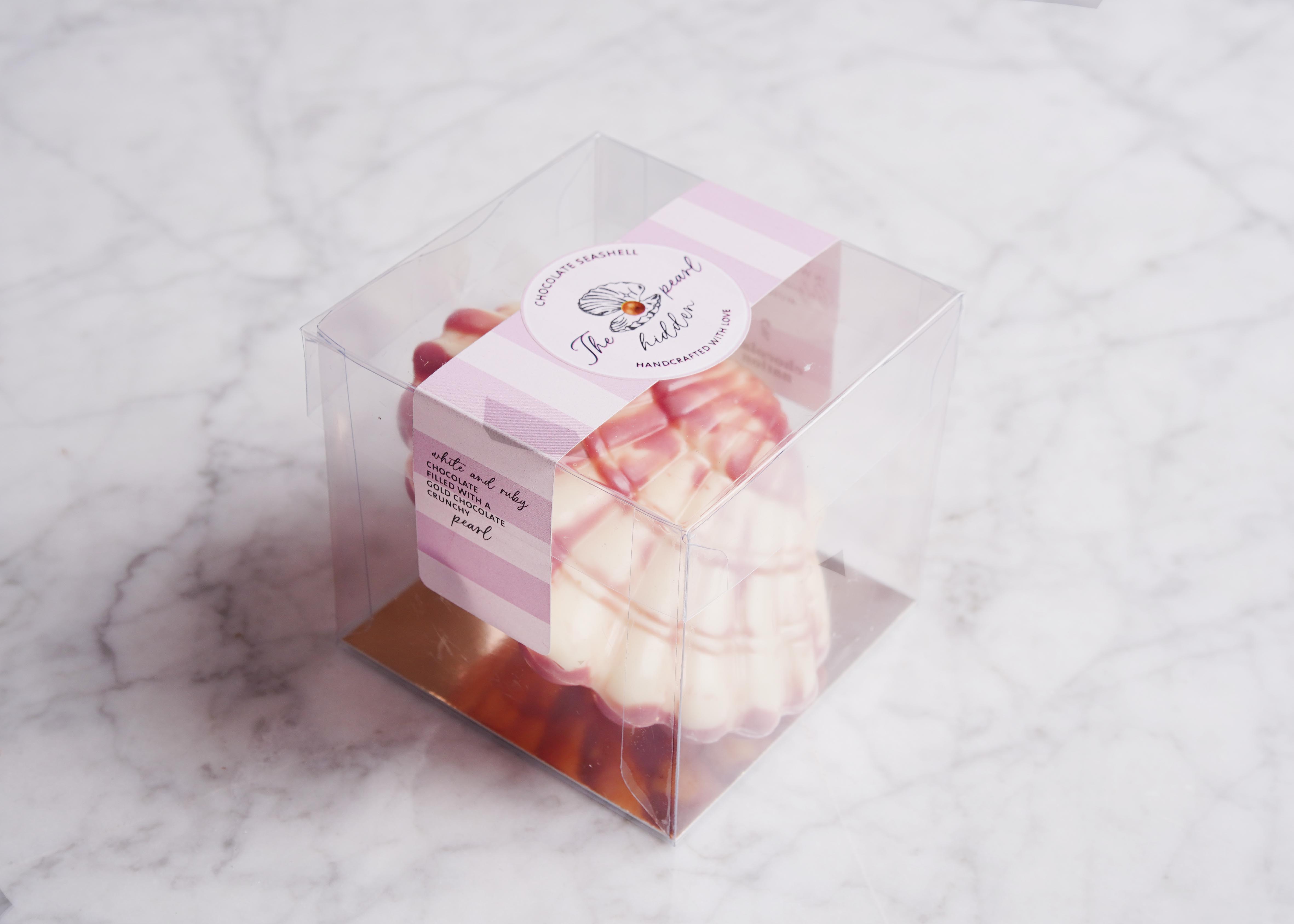 Chocolade schelp - witte & ruby chocolade