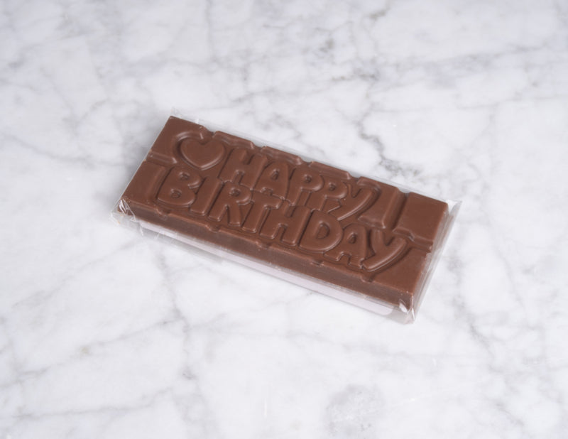 Chocoladereep met quote: Happy Birthday - melkchocolade 45g