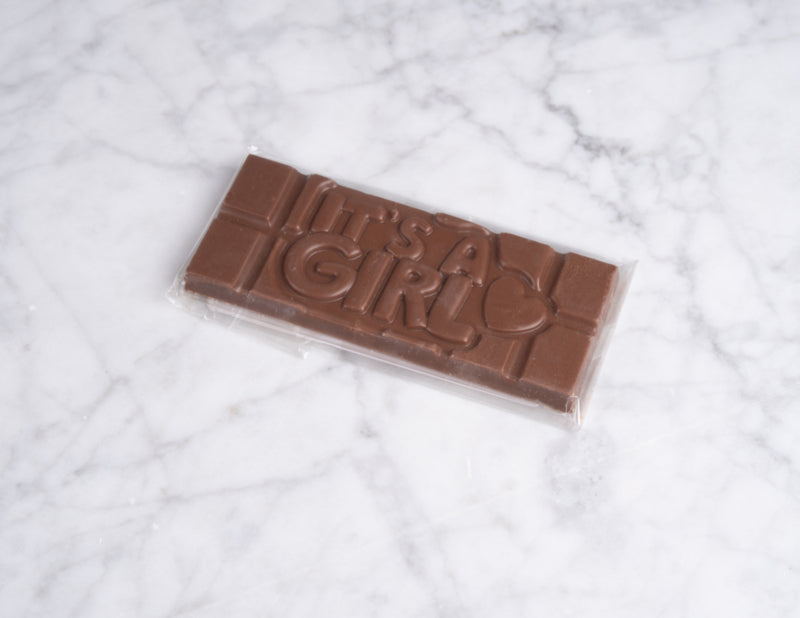 Chocoladereep met quote: it's a girl - melkchocolade 45g