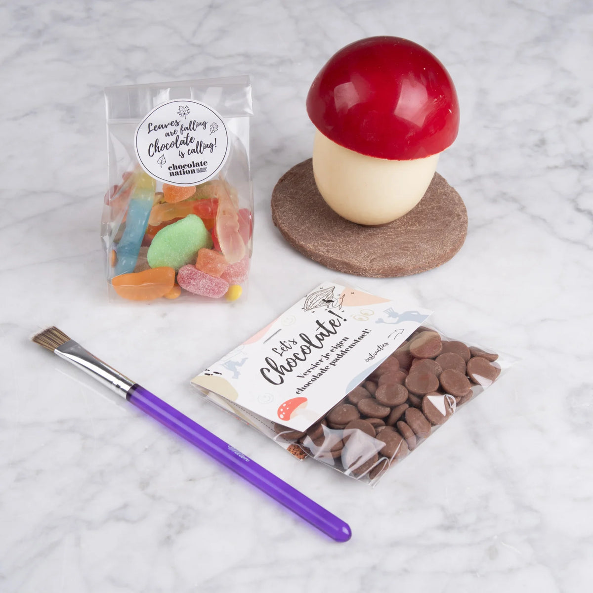 Chocolade paddenstoel knutselpakket-Chocolate Nation-Chocolate Nation