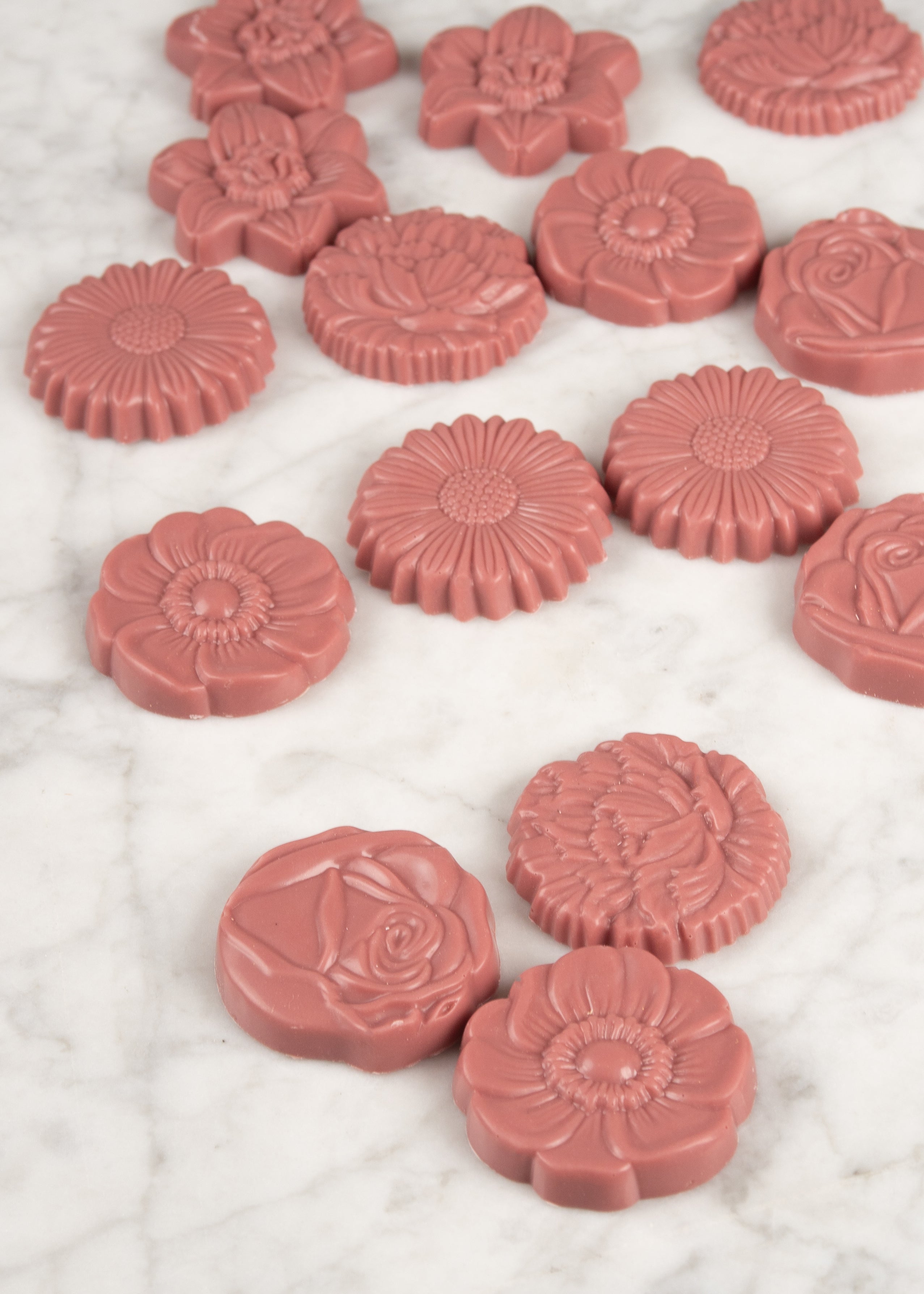 Bloemetjes ruby chocolade 150g