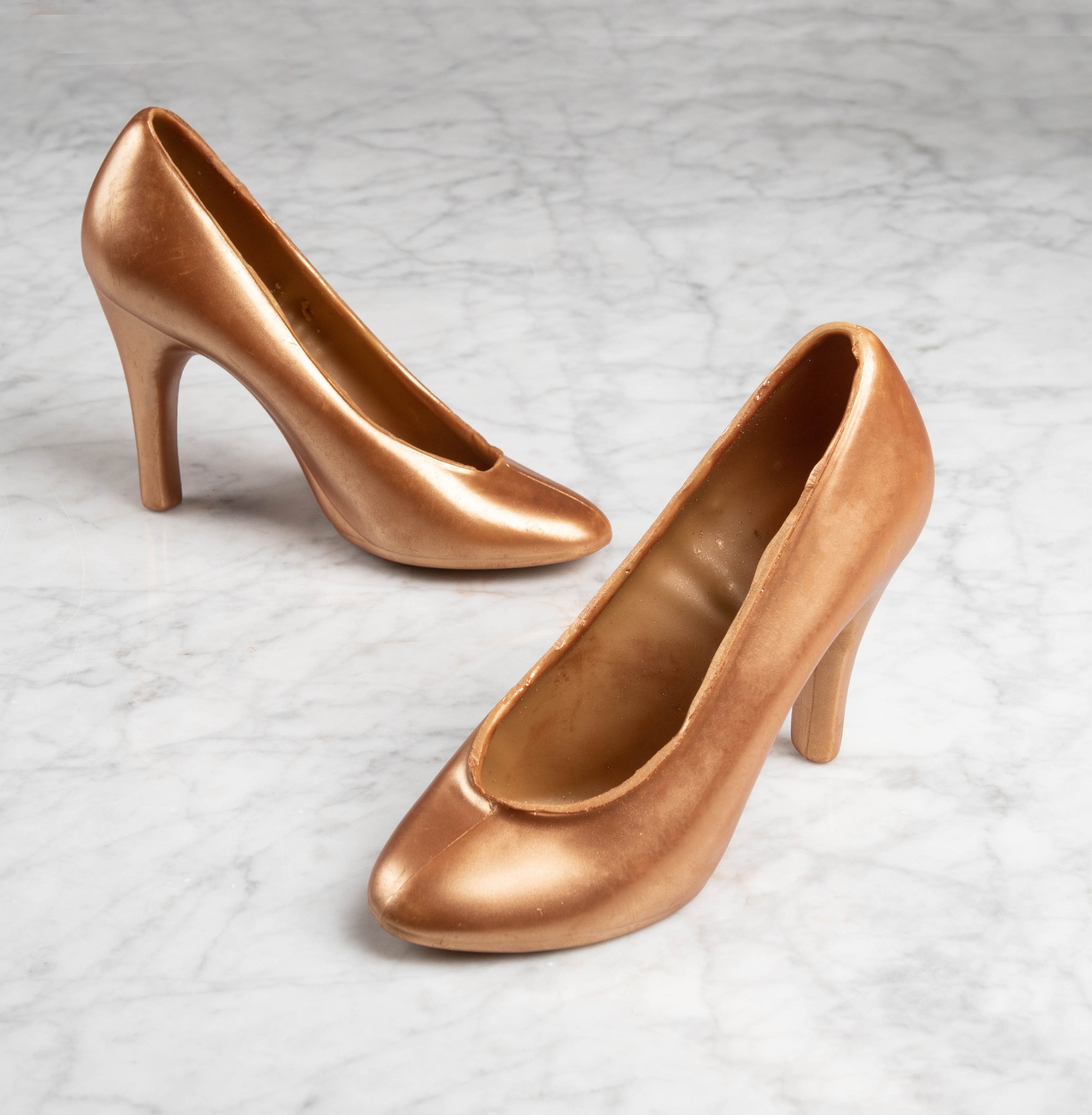 Pumps gold chocolade