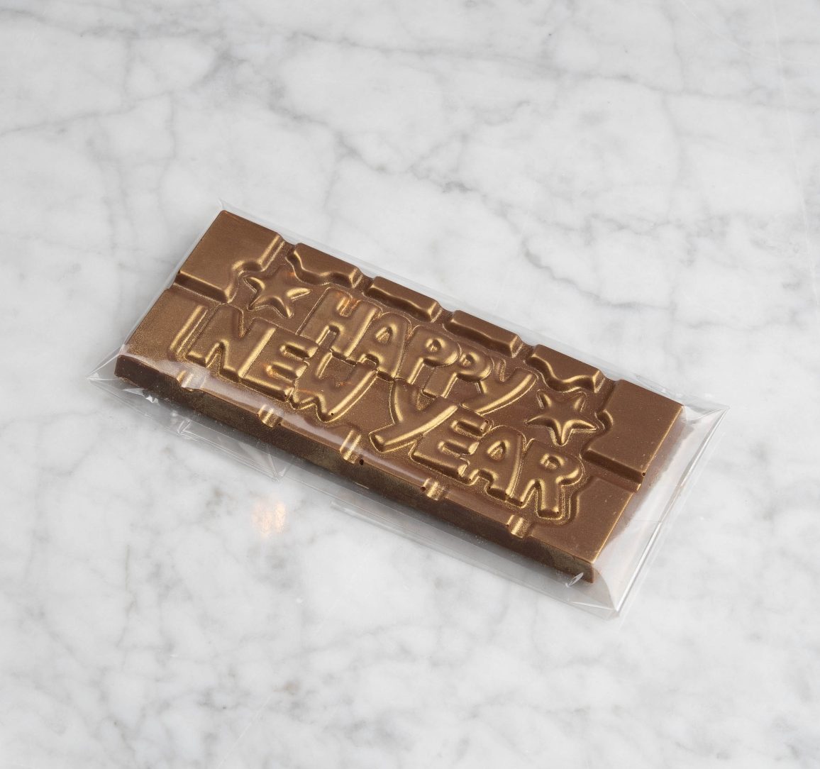 Chocoladereep met quote: Happy New Year - melkchocolade 45g