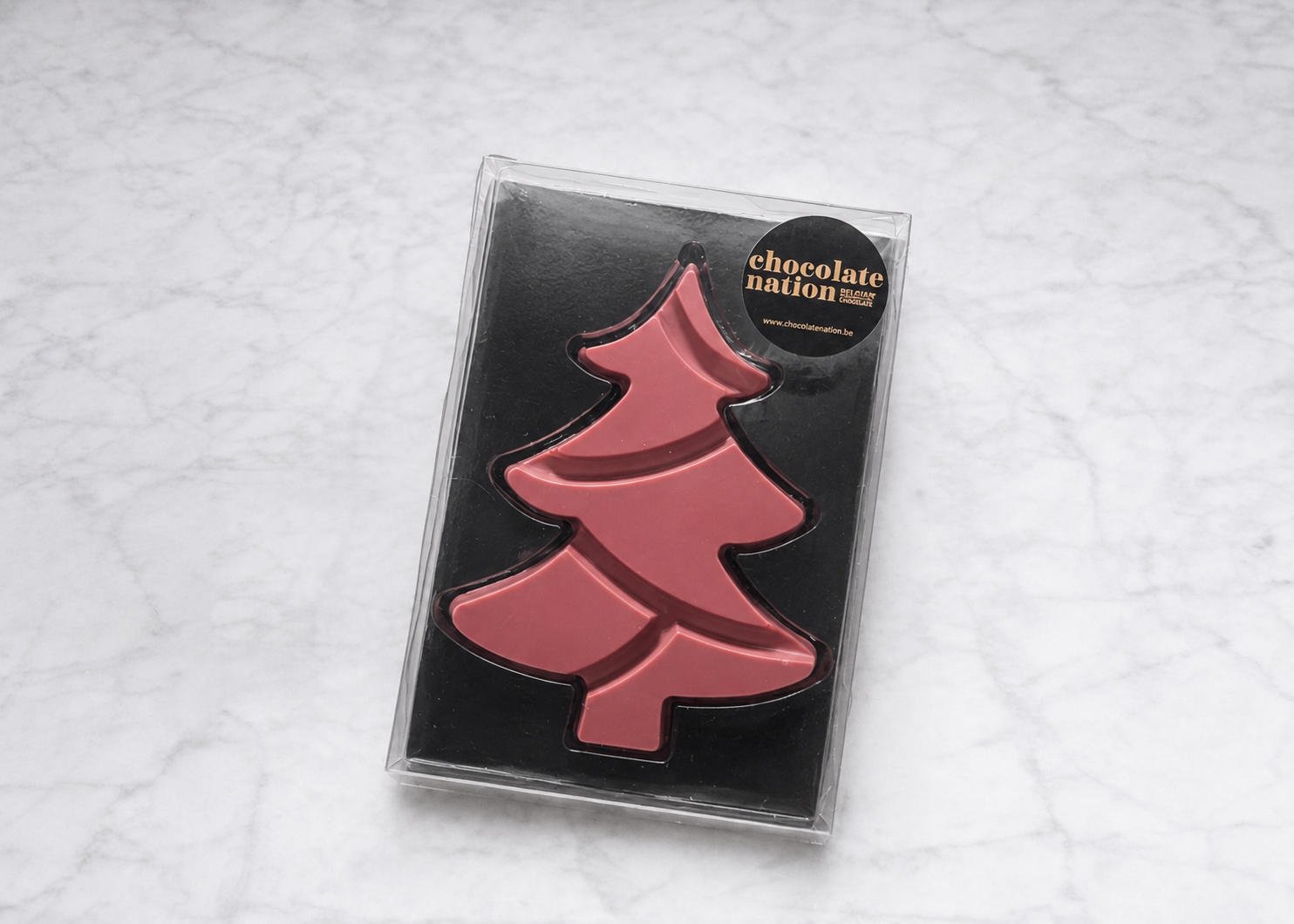 Kerstboom ruby chocoladereep