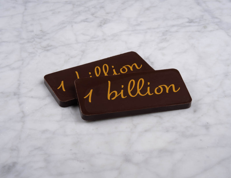 Chocoladereep met opdruk
