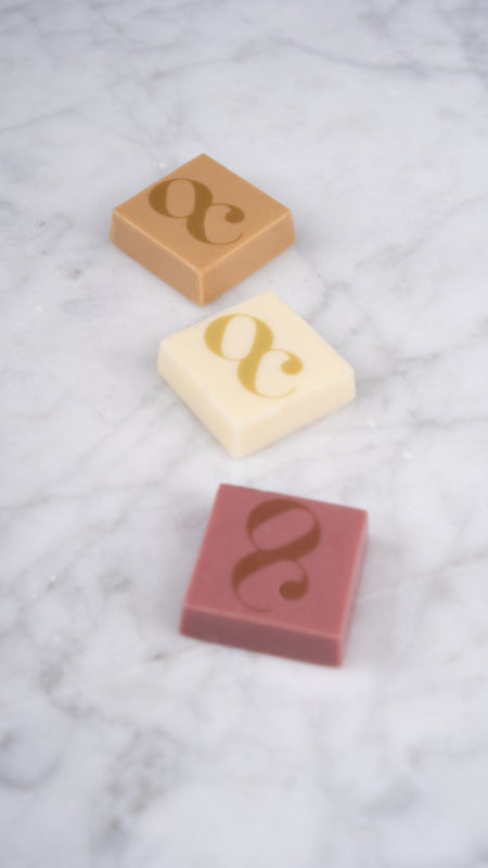 Logopralines in kleine oplage
