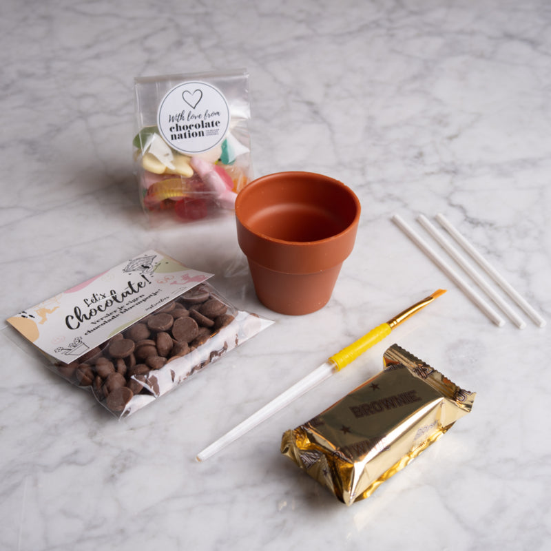 Chocolate flower pot craft kit