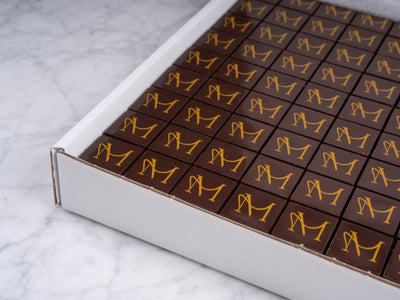 Logopralines in grote oplage