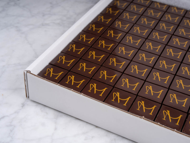Logopralines in grote oplage