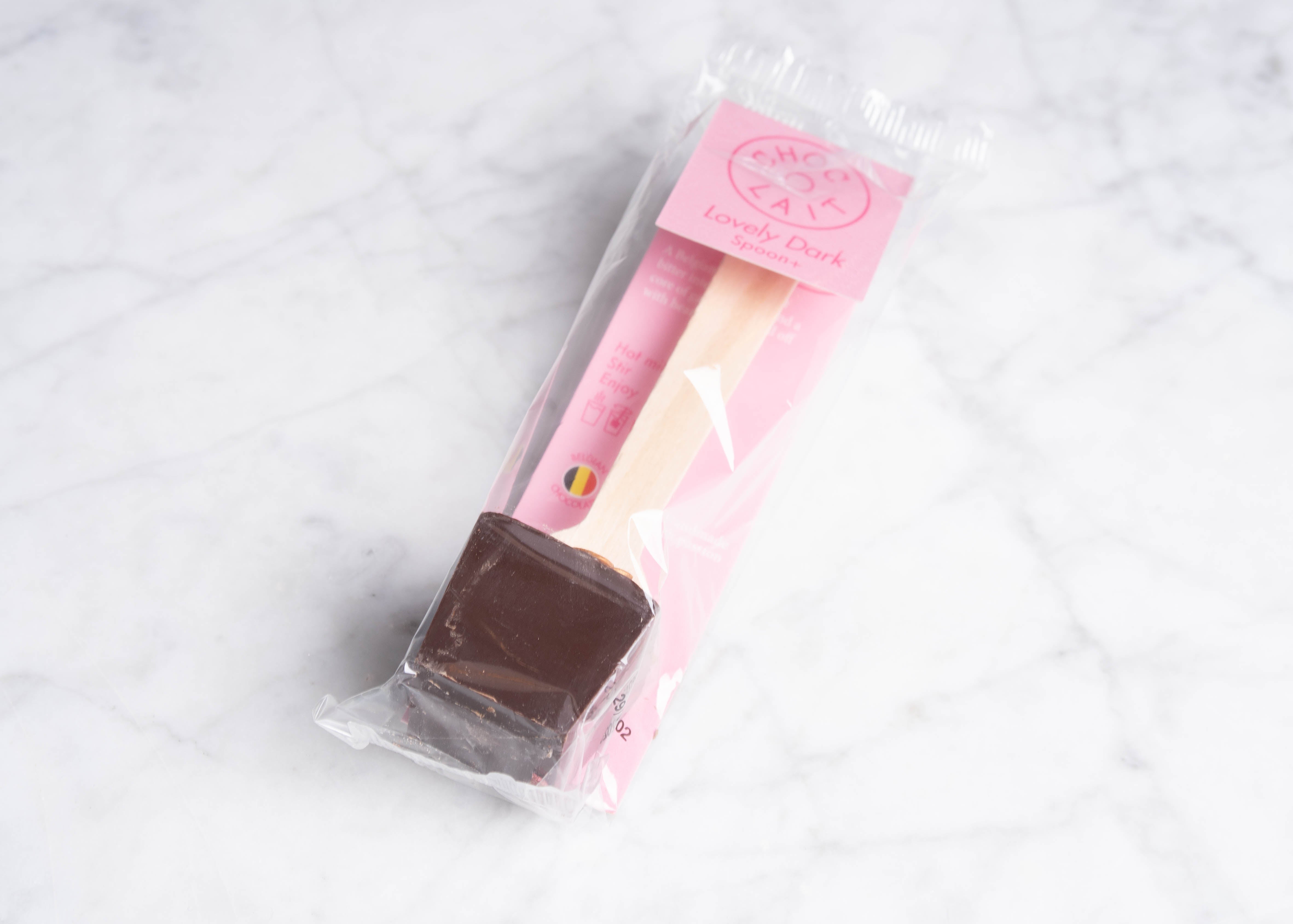 Chocolait lepel met dark and heart lovely