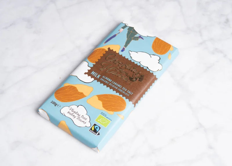 Melkchocoladereep amandel caramel 100g