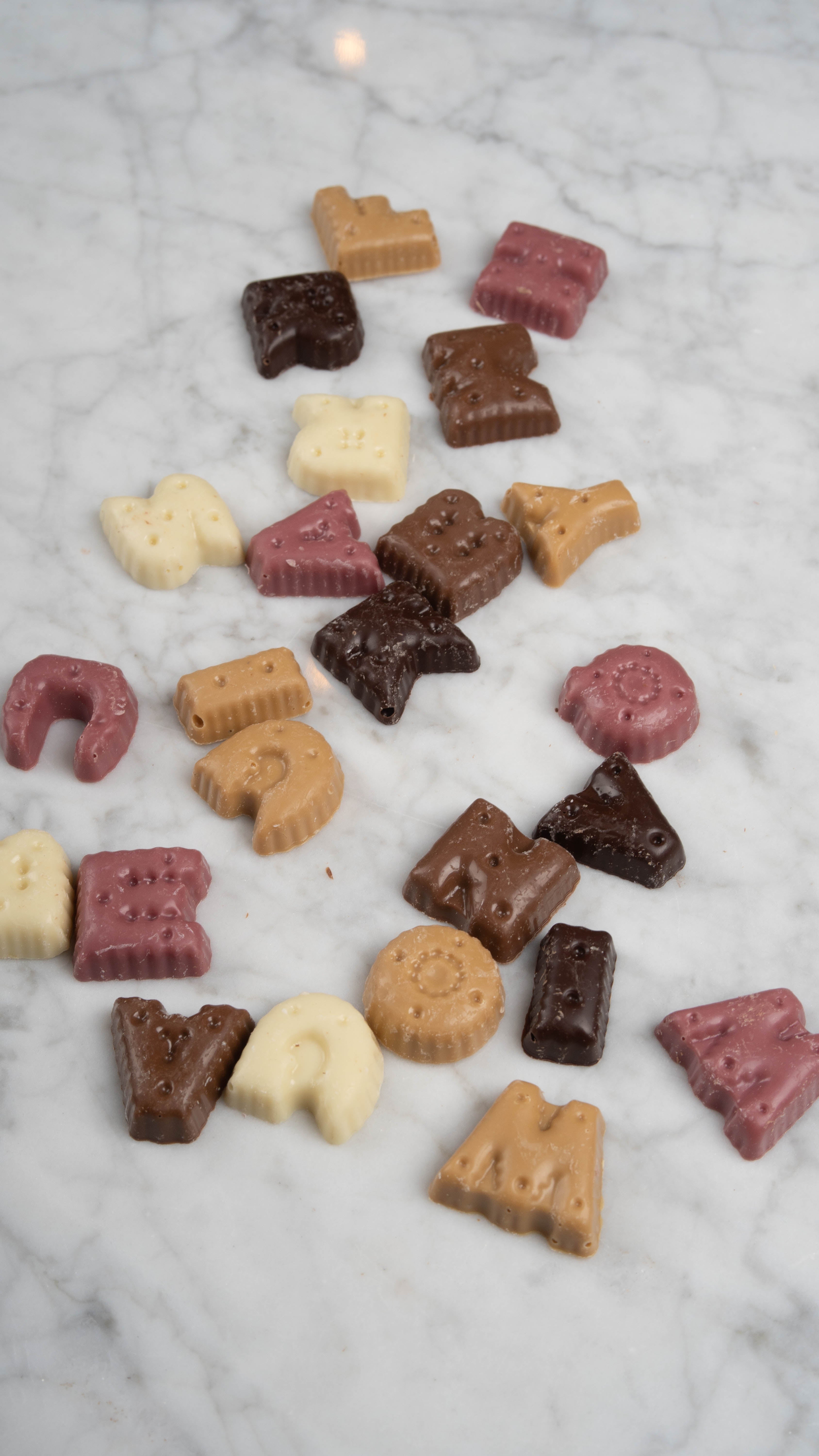 Lettertjes mix chocolade 150 g