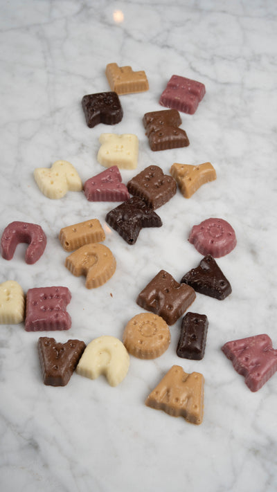 Lettertjes mix chocolade 150 g