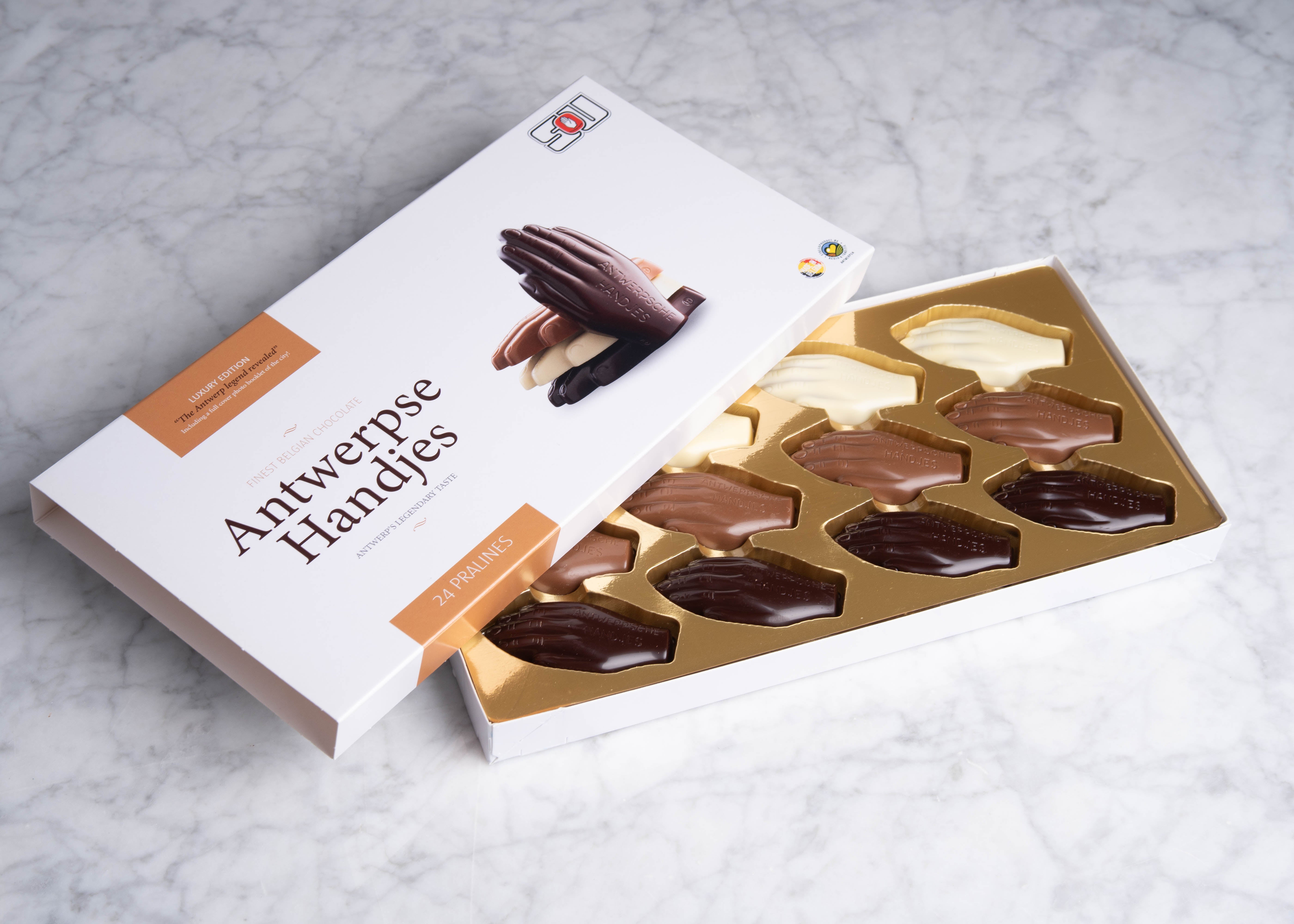 Antwerpse handjes pralines, 24 stuks
