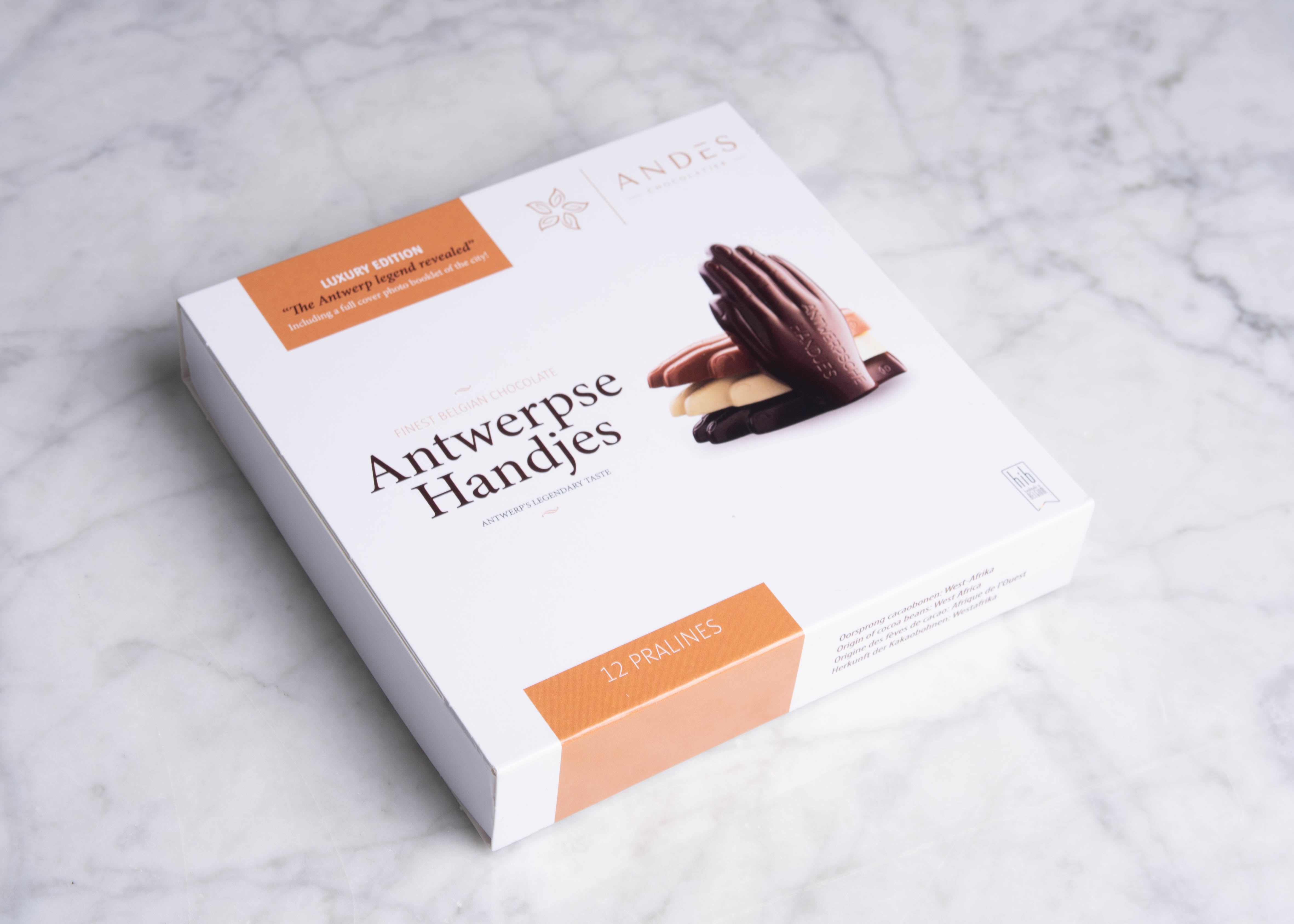 Antwerpse handjes pralines, 12 stuks