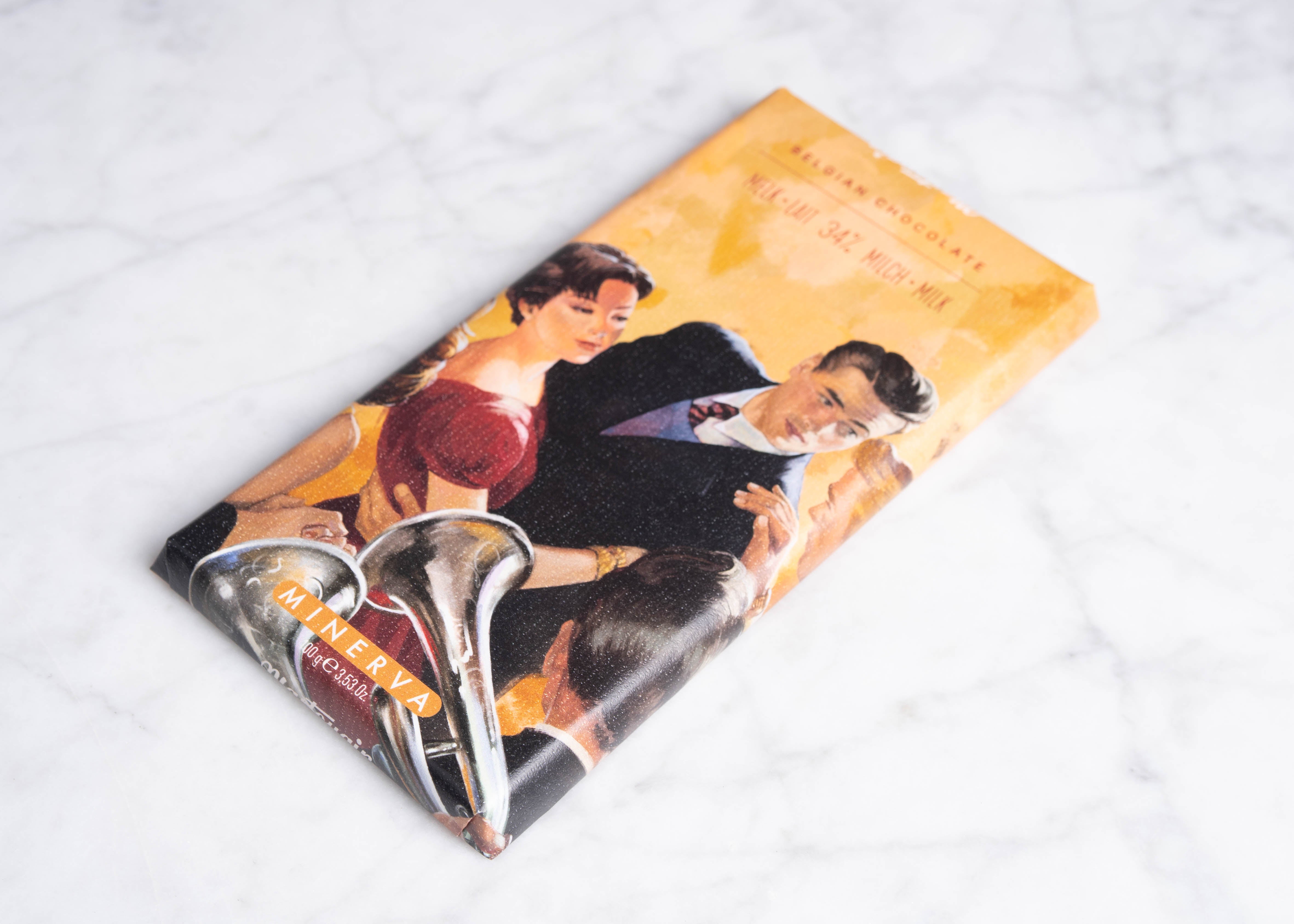 Minerva melkchocoladereep dans trompet