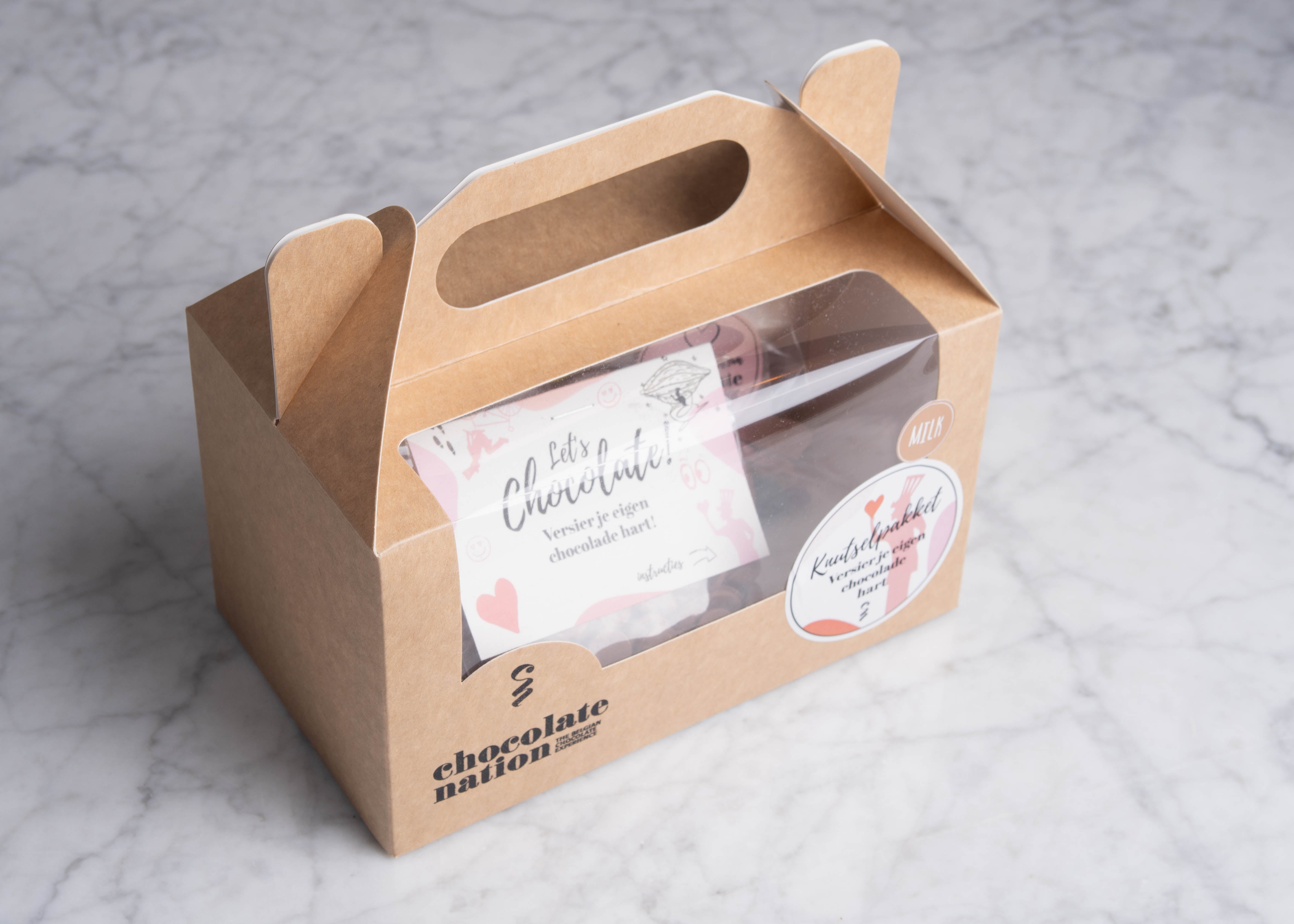 Knutselpakket Valentijn melkchocolade hart