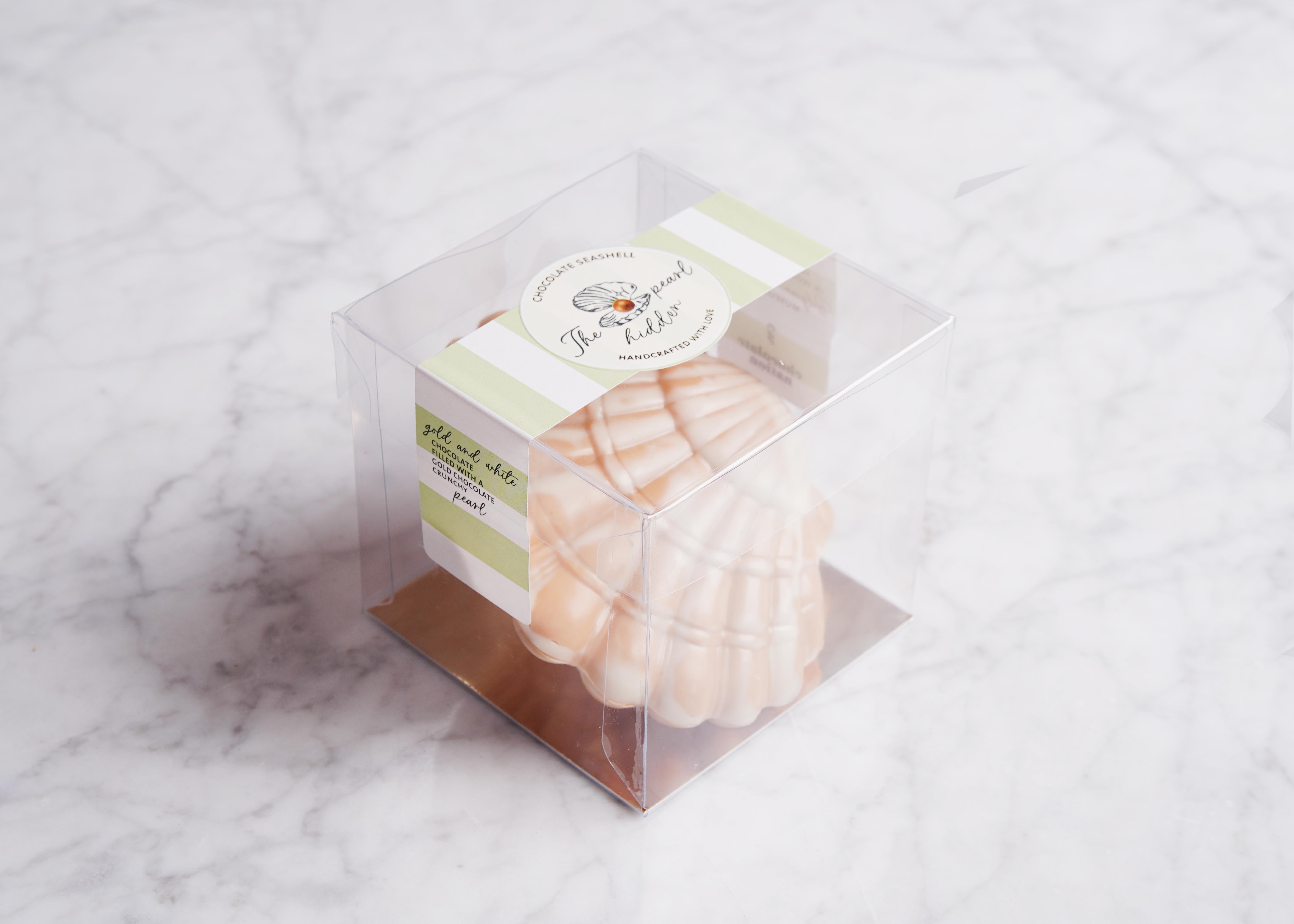 Chocolade schelp - Gold & Witte Chocolade