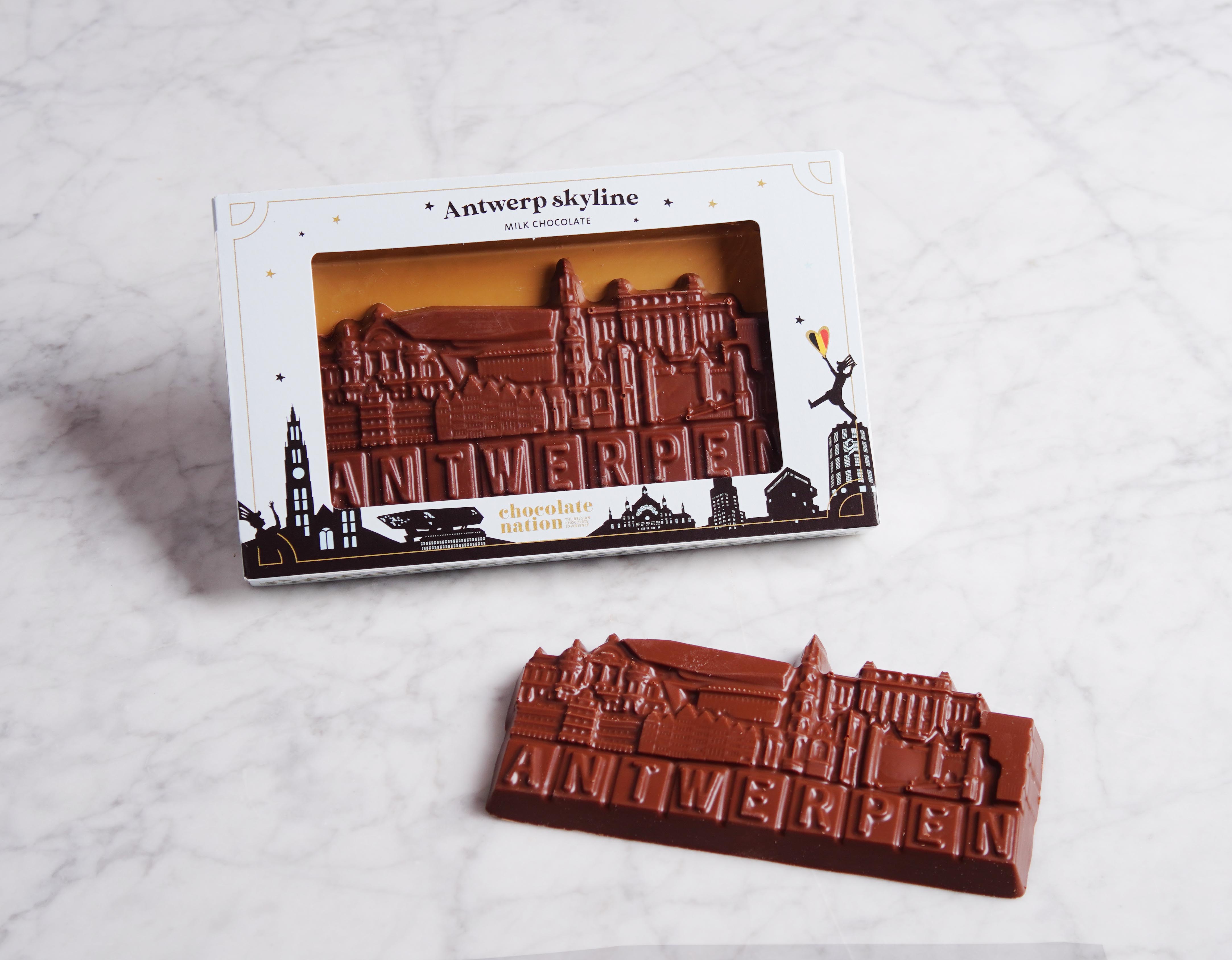 Skyline Antwerpen chocoladereep melkchocolade