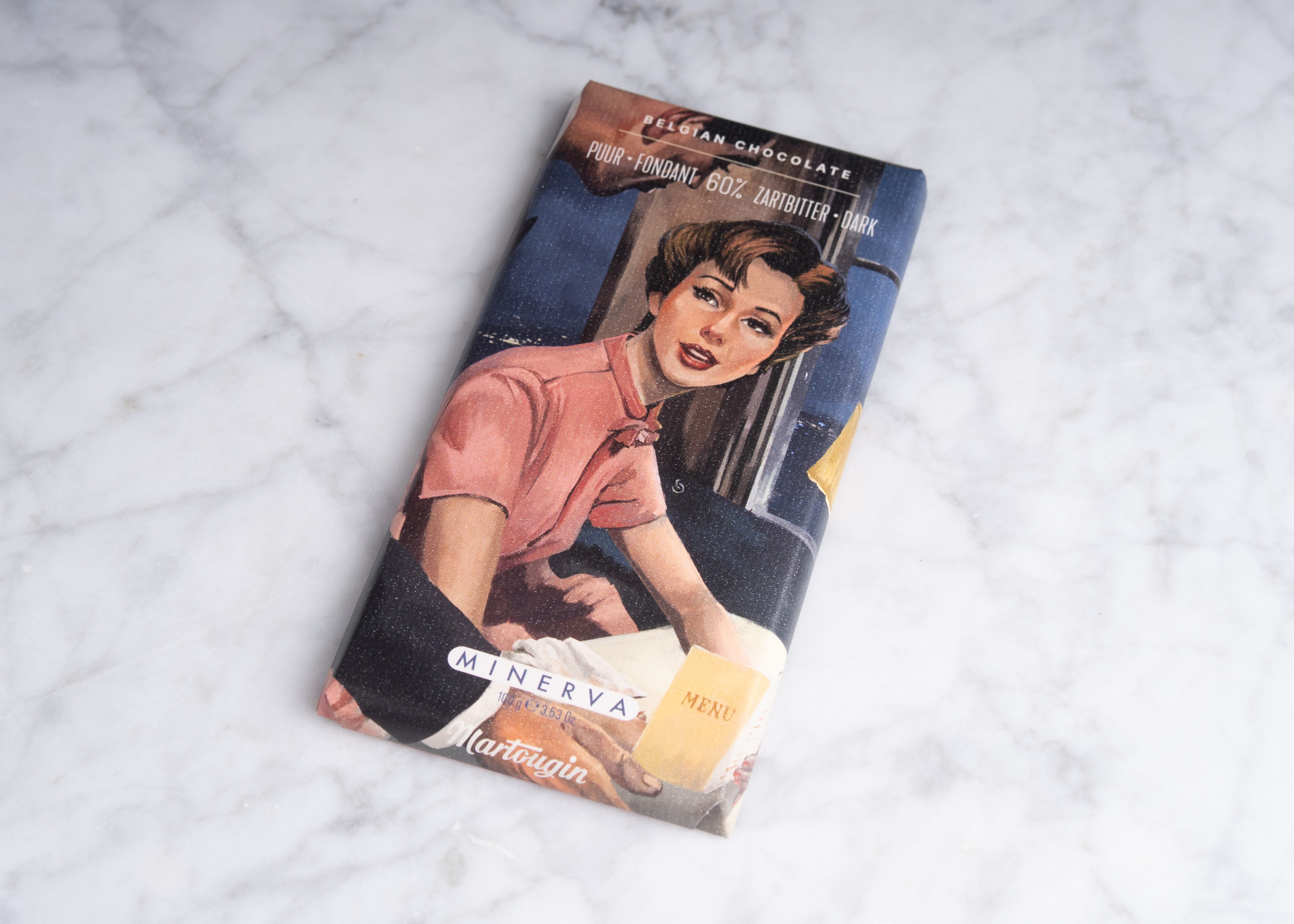 Minerva pure chocoladereep dame trein