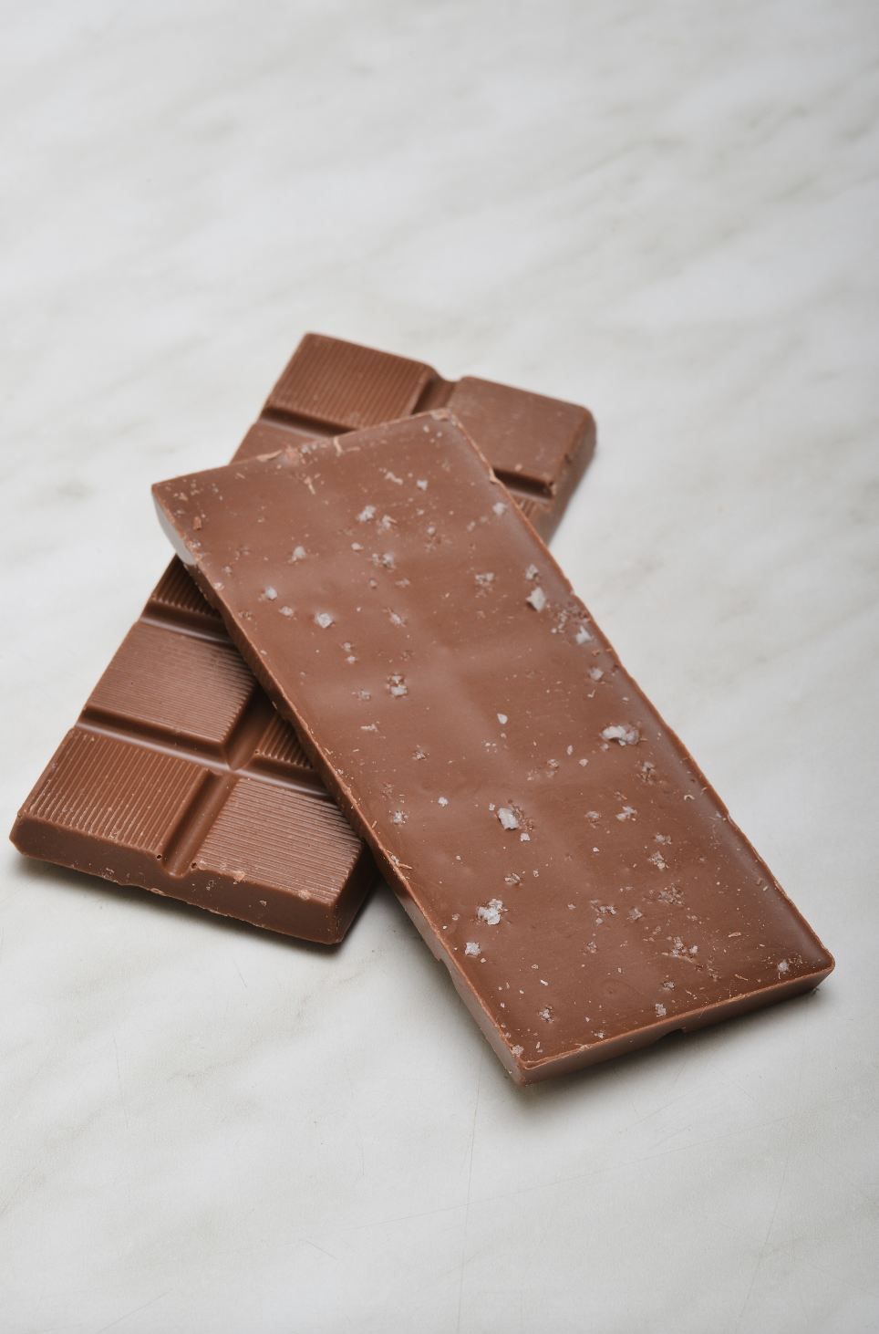 Chocoladereep met topping: zeezout - melkchocolade 45g