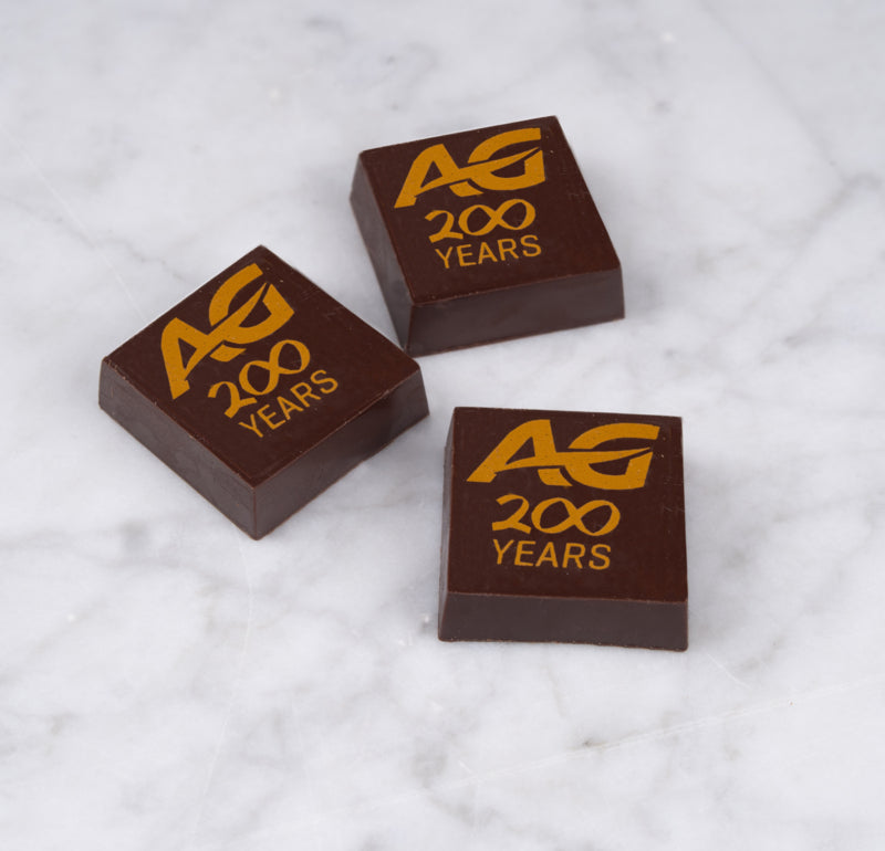 Logopralines in grote oplage