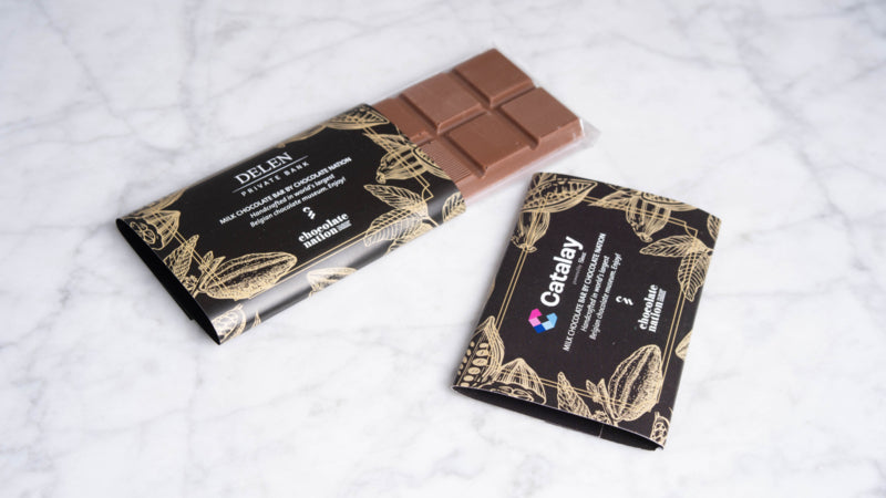 Chocoladereep met gepersonaliseerde wikkel