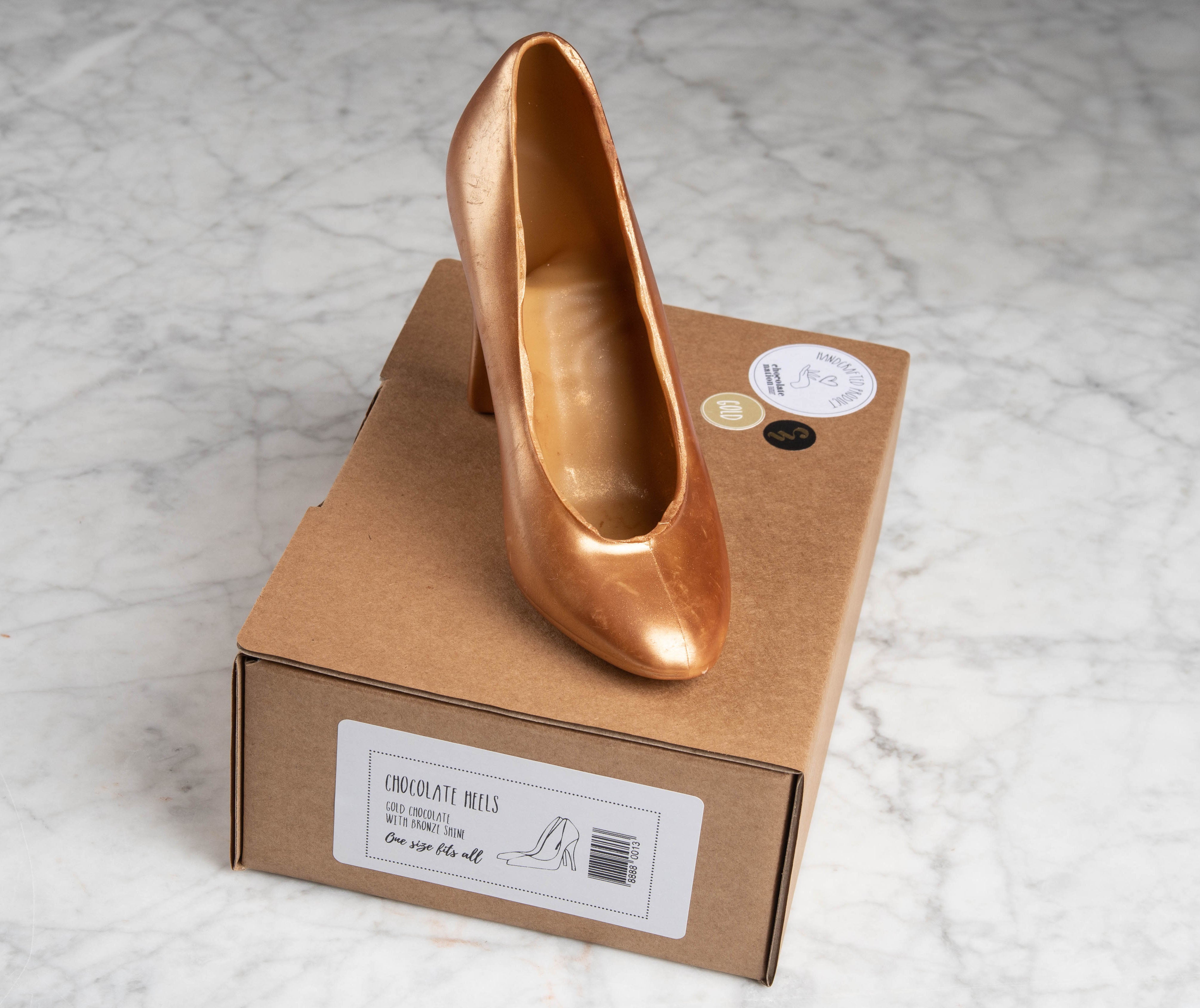 Pumps gold chocolade