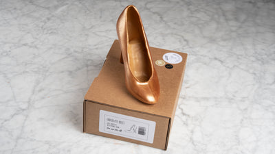 Pumps gold chocolade