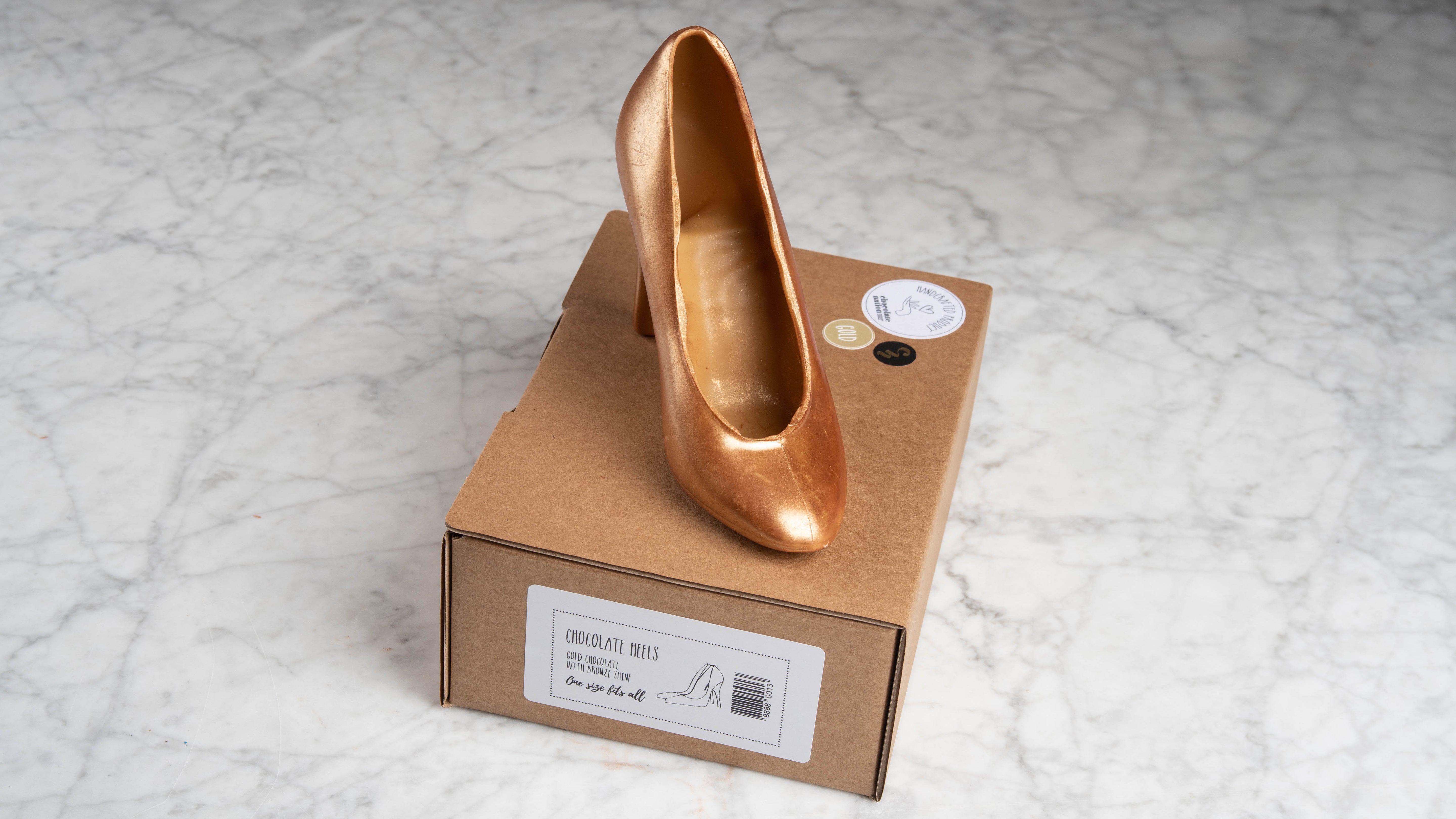 Pumps gold chocolade