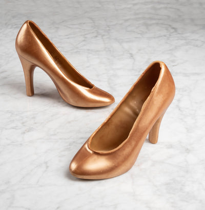 Pumps gold chocolade