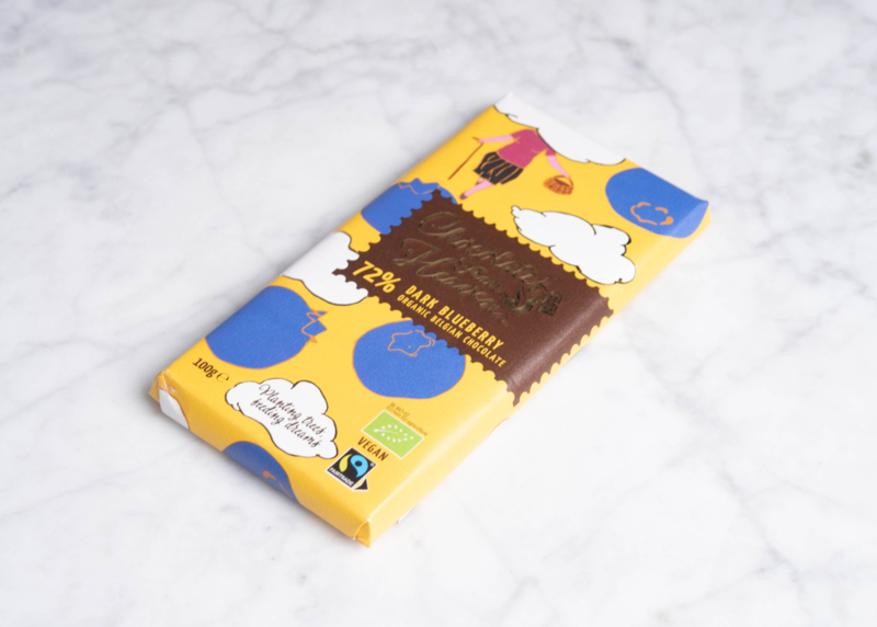 Pure chocoladereep bosbes 100g